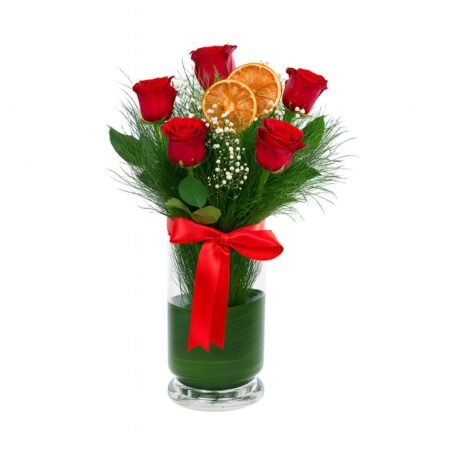 Kırmızı Gül Vazosu