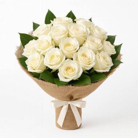 15'li Beyaz Güller Buketi