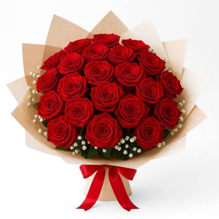 21'li Kırmızı Güller Buketi
