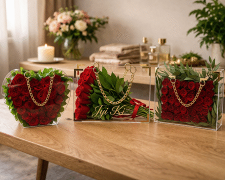 Kırmızı Gül Aşkı 21 li Premium Çanta da